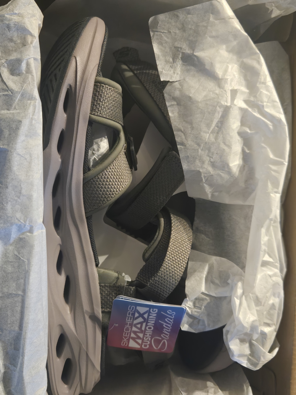 Skechers Max Cushioning Slip Ins Sandals - Womens 10